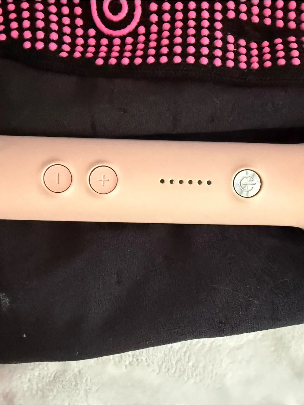 TYMO Pink Corded Hair Straightening Brush with Heat-Resistant Glove